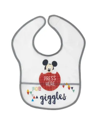 Disney Mickey Mouse Plastic Bibs - Set of 2