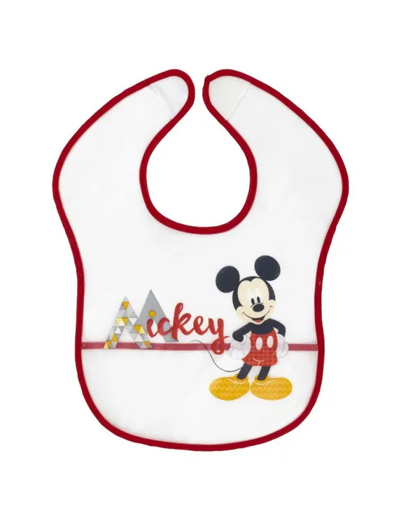 Disney Mickey Mouse Plastic Bibs - Set of 2