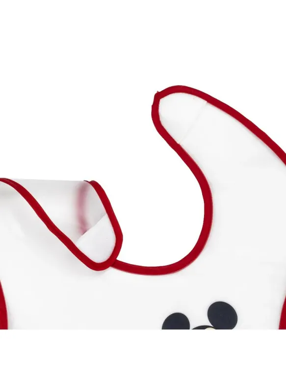 Disney Mickey Mouse Plastic Bibs - Set of 2