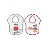Disney Mickey Mouse Plastic Bibs - Set of 2