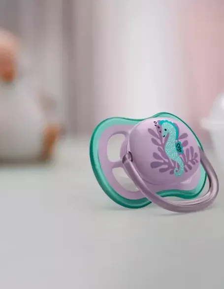 Philips Avent Ultra Air Pacifiers 6-18 Months 2-Pack, Pink/Blue