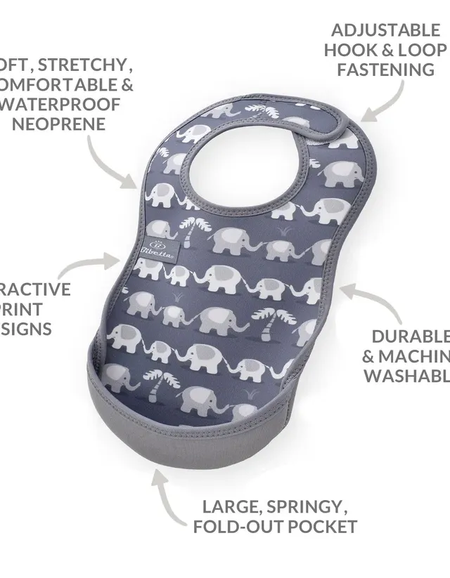 Bibetta Weaning Bib - Elephants UltraBib