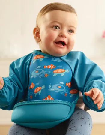 Weaning Bib with Sleeves - Tropical Fish UltraBib