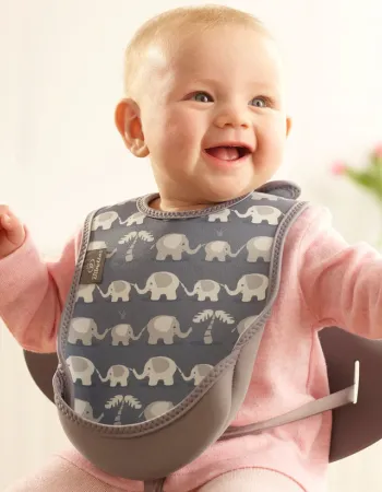 Bibetta Weaning Bib - Elephants UltraBib