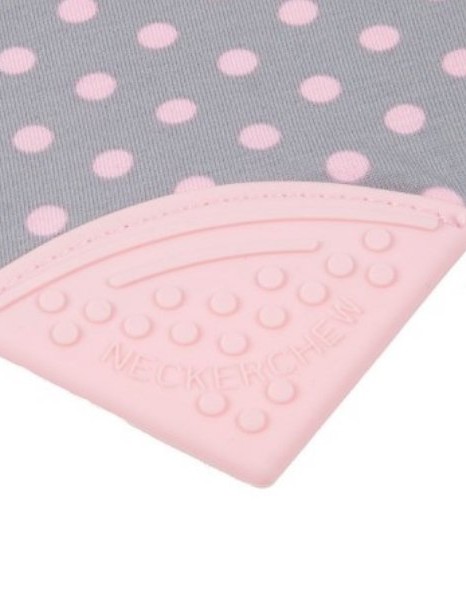 Cheeky Chompers Polka Dot Pink Neckerchew & Teething Dribble Bib