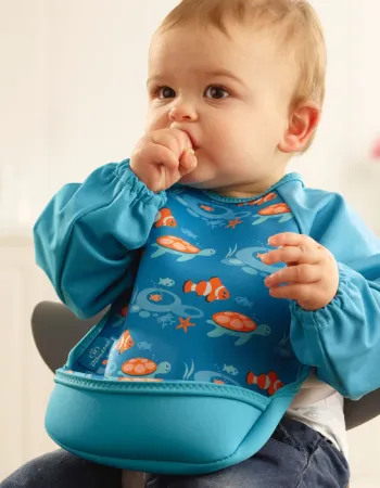 Weaning Bib with Sleeves - Tropical Fish UltraBib