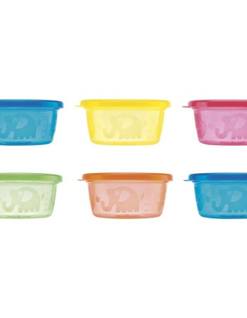 NUBY BOWL 6 X 300 ML WITH LID