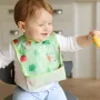 Bibetta Wipe-Easy Bib, Green, Bunny and Vegetable Design, Baby/Kids Apron