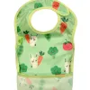Bibetta Wipe-Easy Bib, Green, Bunny and Vegetable Design, Baby/Kids Apron