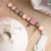 Silicone Pacifier Chain Nattou Peach