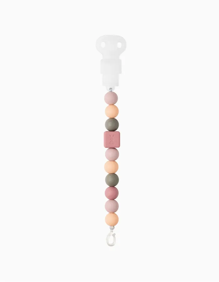 Silicone Pacifier Chain Nattou Peach