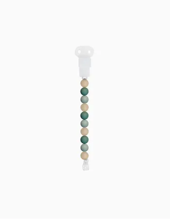Silicone Soother Clip Sage Green Nattou