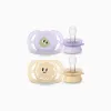 Pack of 2 Philips Avent Ultra Start Deco Soothers for Girls, 0-2M