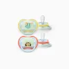 Pack of 2 Philips Avent Ultra Air Night Soothers for Boys, 0-6M