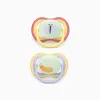 Pack of 2 Philips Avent Ultra Air Night Soothers for Girls, 0-6M