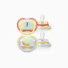 Pack of 2 Philips Avent Ultra Air Night Soothers for Girls, 0-6M