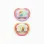 Pack of 2 Philips Avent Ultra Air Night Soothers for Girls, 18M+