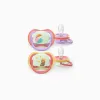 Pack of 2 Philips Avent Ultra Air Night Soothers for Girls, 18M+