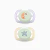 Pack of 2 Philips Avent Ultra Start Night Soothers for Girls, 0-2M