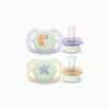 Pack of 2 Philips Avent Ultra Start Night Soothers for Girls, 0-2M