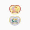 Pack of 2 Philips Avent Ultra Air Deco Soothers for Girls, 0-6M