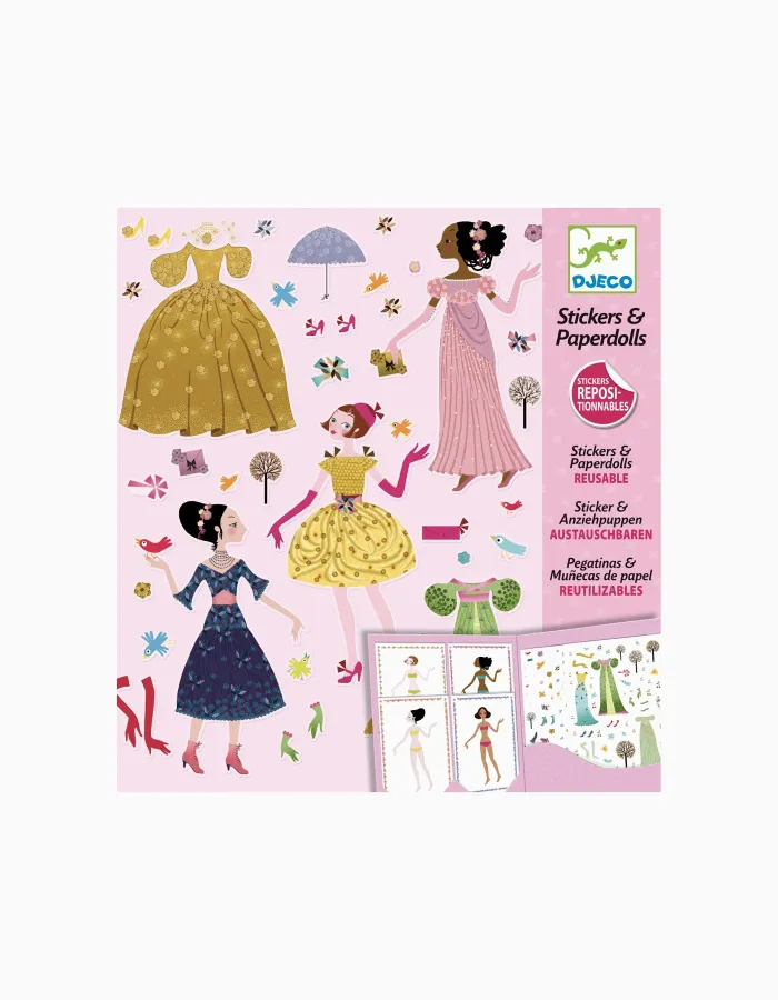 Reusable Stickers Dresses Season Djeco 5Y+