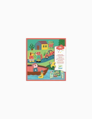 Reusable Stickers Djeco Animals 18M+