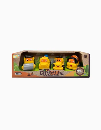 Set of 4 Construction Trucks Kidz Up 1Y+