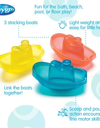 Playgro Bright Baby Boats 3 Pack