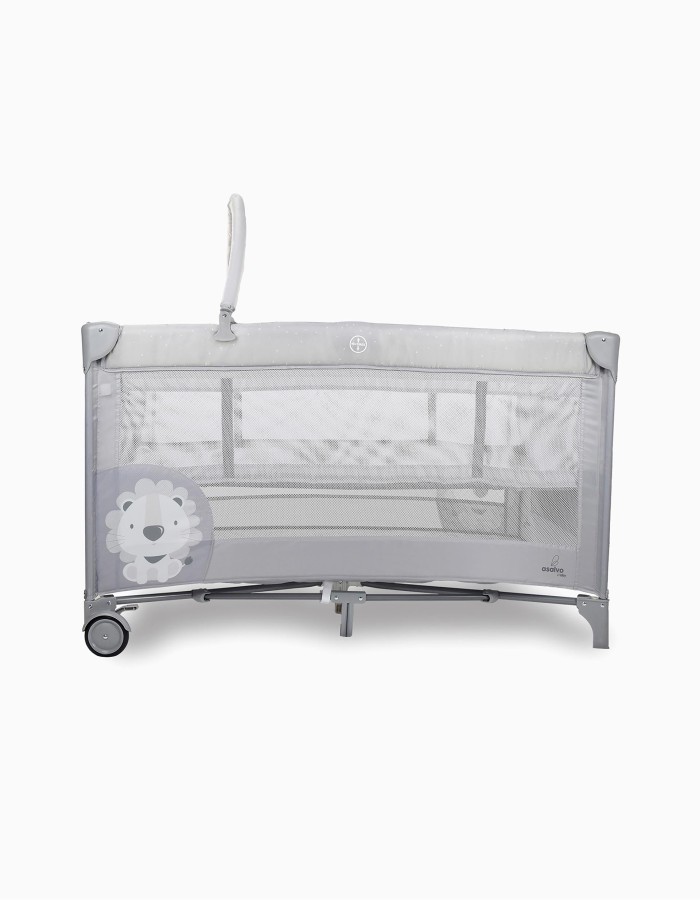 Travel Bed Duo Baby Lion Grey Asalvo