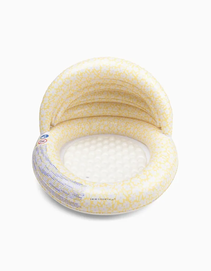 Inflatable Pool&Canopy 100cm Swim Essentials Yellow Flowers 1A+