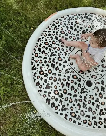 Swim Essentials Sprinkler Mat Beige Leopard 150cm