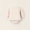 4-Piece Knitted Set in Cotton for Newborn's, Beige
