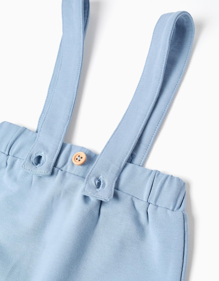 Striped bodysuit + trousers for newborn boys, white/green/blue