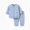 Quilted set of jacket + trousers for newborn boys, blue