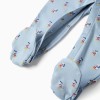 Cotton footless babygrow with Mickey for newborn and baby boys, blue