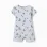 Ribbed romper with alligator motif for newborn and baby boys, grey