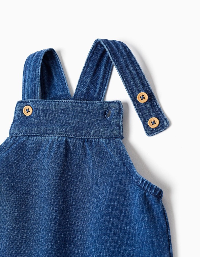 Striped bodysuit + jumpsuit for newborn girls, white/pink/blue