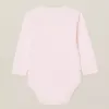 Pack of 4 bodysuits with wrapover for newborns and babies, Pink