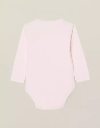 Pack of 4 bodysuits with wrapover for newborns and babies, Pink