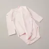 Pack of 4 bodysuits with wrapover for newborns and babies, Pink