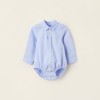 Cotton Bodysuit for Newborns, Blue