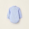 Cotton Bodysuit for Newborns, Blue