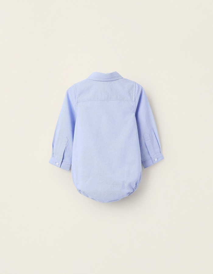Cotton Bodysuit for Newborns, Blue