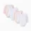 Pack of 4 Cotton Bodysuits for Baby Girls 'Moon & Star', White/Pink