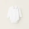 Jersey Bodysuit-Shirt for Newborns, White