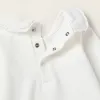 Bodysuit with Peter Pan Collar and Ruffles for Newborn Girls 'Blooming', White