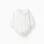 Bodysuit with Pleated Detail and Frill Collar for Newborns, White