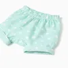 Mickey Print Bodysuit + Shorts for Newborn, White/Green