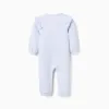 Footless babygrow with Stitch print for newborn and baby girls, white/blue
